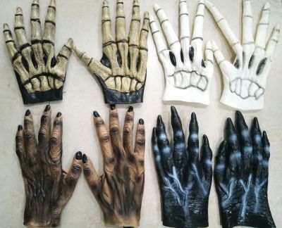 Halloween Ghost Festival Vinyl Animal Werewolf Gorilla Gloves Trick Horror Decoration Stage Performance Props Accessories