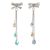 S925 Silver Bow Water Drop Crystal Tassel Earrings Fashion Eardrops Japanese and Korean Temperamental Earrings Daily Simple New