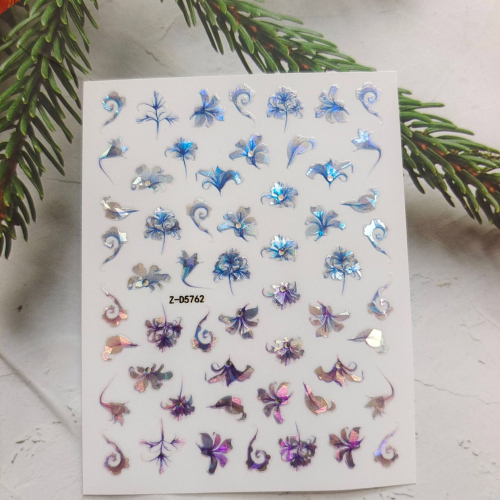 Foreign Trade Hot Selling New Colorful Rhinestone Flower and Grass Nail Stickers Spring Nail Stickers Summer Dried Flower Nail Stickers Nail Stickers