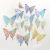 12 PCs 3D Colorful Silver Butterfly Cross-Border Amazon Wedding Festival Party Balloon Decorative Wall Stickers