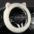 Car Steering Wheel Cover Winter Plush Cute Decoration Website Red Women's Non-Slip Women's Fashion Brand D-Type Winter Handle Cover