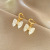 Simple Graceful Bow Earrings Female Online Influencer High Profile Retro Earrings Unique Design All-Match Earrings