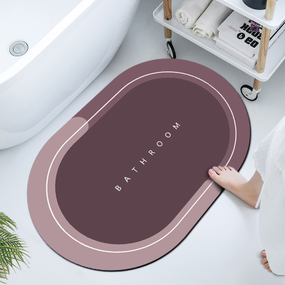 Diatom Mud Absorbent Soft Non-Slip Rug Bathroom Toilet Kitchen Door Mat Thickening and Quick-Drying Manufacturer Carpet