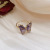 Korean Dongdaemun Fashion 925 Silver Needle Butterfly Earrings Female Ins Super Fairy Internet Celebrity Three-Piece Earrings Purple Ear Rings