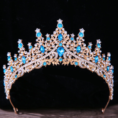 Bridal Headdress European and American Luxury Bridal Crown Wedding Dress Accessories Birthday Show Party Dress Hair Accessories Jewelry