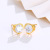 Korean Style Simple Single Shiny Synthetic Heart-Shaped Zircon Stud Earrings Alloy Heart-Shaped Ear Rings Wholesale