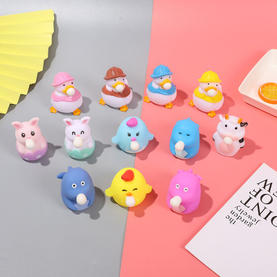 2022cross-Border New Arrival TPR Squeeze Bubble Duck Vent Squeezing Toy Easter Rabbit Decompression Toy