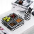 Chessboard Lattice Fruit Plate Household Living Room Coffee Table Fruit Plate Modern Minimalist Dried Fruit Tray Glass Grid Snack Dish New