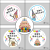 Thank You for Accompanying Me with Birthday Stickers Sealing Paste Kindergarten Greeting Card Children Back Gift Stickers Graduation Gift Label