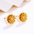 Xuping Jewelry Imitation Gold Series Flower Stud Earrings Elegant Earrings Alloy Plated Gold Flower Earrings for Women