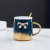 Gold-Plated Light Luxury Bow Ceramic Cup