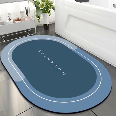 Diatom Mud Absorbent Pad Soft Floor Mat Bathroom Toilet Kitchen Door Thickened Non-Slip Quick-Drying Floor Rug Carpet