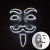 New Halloween Luminous Mask Black V for Vendetta Fairy Fox Santa Claus Screaming EL Wire Mask Mask
