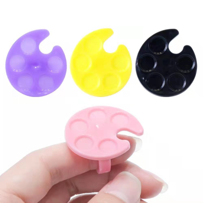 Manicure Implement Oval Ring Palette Artificial Nails Pigment Mini Palette Nail Ring Palette