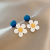 Ins Trendy Earrings Internet Popular Summer New Flower Earrings for Women Personalized and Mori Fresh Ear Jewelry
