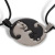 Day Gift Stainless Steel Black and White Cat Pendant Necklace Creative Kitten Hug Shape Couple Stitching Necklace