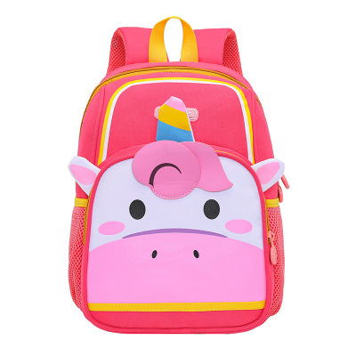 3D Unicorn Little Dinosaur Children's Schoolbag 2-6 Years Old Cartoon Cute Kindergarten Backpack Wholesale