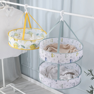 Basket Clothes Drying Net Hanging Network Clothes Tiled Mesh Bag Household Socks Airing Gadget Sweater Clothes Hanger