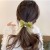 Korean Green Bow Lily Large Intestine Hair Ring Fresh Net Yarn Flowers Hair Rope Ponytail Head Rope Hair Accessories