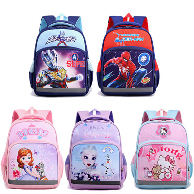 Kindergarten Backpack Cartoon Spider-Man Middle Class Boys and Girls Backpack 4-6 Years Old Preschool Kitten Backpack Cross Border