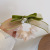 Korean Green Bow Lily Large Intestine Hair Ring Fresh Net Yarn Flowers Hair Rope Ponytail Head Rope Hair Accessories