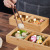 Creative Hot Pot Jiugongge Tableware Hot Pot Restaurant Roast Meat Shop Side Dish Special Bamboo Wood Compartment Tray Snack Plate