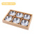 Creative Hot Pot Jiugongge Tableware Hot Pot Restaurant Roast Meat Shop Side Dish Special Bamboo Wood Compartment Tray Snack Plate