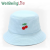 Cherry Embroidery Pattern Bucket Hat Spring and Summer Outdoor All-Matching Sun Hat Couple Bucket Hat