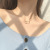 Creative Irregular Necklace Simple Geometric Double Ring Girlfriends Clavicle Chain Korean Simple Necklace Female H552