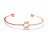 Hollow Open-End Six-Pointed Star Bracelet Female Five-Pointed Star Accessories Bracelet Student Gift Rose Gold Bracelet