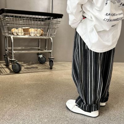Tairu 2022 Autumn New Children's Trousers Boys' Fashionable Striped Casual Pants Baby Korean Style Fashionable Trousers