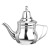 Stainless Steel Heart-Shaped Handle, Three-Ring Hardened High-Strength Kettle Body, High-Gloss Mirror Moroccan Style Teapot