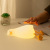 Flat Duck Small Night Lamp Wholesale Cartoon Silicone Nursing Night Light Led Charging Table Lamp Creative Children Gift