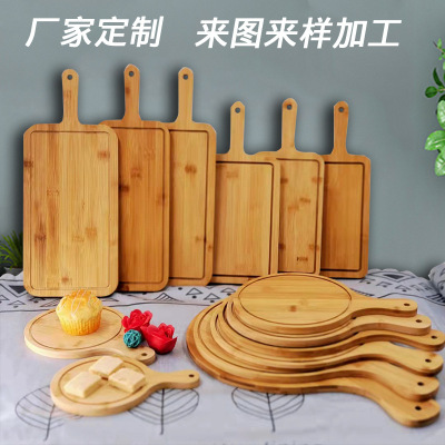 Bamboo Pizza Plate Bread Dessert Steak Tray Wooden Sushi Fruit Steak Plate Western Restaurant Baking Pizza Plate