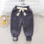 Children's 2022 New Pure Color Pants Casual Pants Crawler Trousers Fleece-Lined Trendy New Autumn Children's Clothing Boys