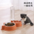 New Pet Double Bowl Cat Ear Feeding Bowl Automatic Water Storage Rice Basin Integrated Bowl Dog Cat Tableware Pet Supplies