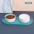 Anti-Silicone Ceramic Pet Double Bowl Anti-Tumble Non-Slip Dog Cat Food Bowl Water Feeding Universal Pet Supplies