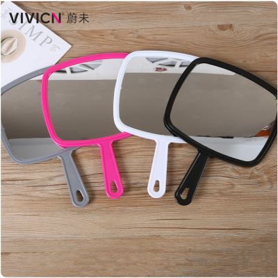 [Weiwei] Hair Salon Makeup Mirror Barber Special Large Hand Mirror Professional Mirror Handle Makeup Rearview Mirror
