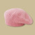 Xiaohongshu Same Style Autumn and Winter Rabbit Fur Hat Knitted Beret Korean Hat Women's Painter Cap Warm Wool Shell Hat