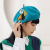 Hat Female Wool Beret Korean Style All-Match Japanese Beret Autumn and Winter Pearl Cartoon Embroidery Girl Beret