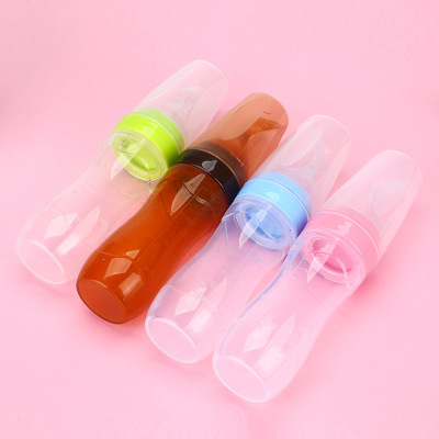 Baby Rice Cereal Rice Flour Complementary Food Feeding Bottle Silicone Rice Cereal Rice Cereal Bottle Bowl Spoon 