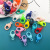 1 PCs Colorful Fun Acrylic Lobster Buckle Korean Candy Buckle Jewelry Accessories 22mm Acrylic Keychain