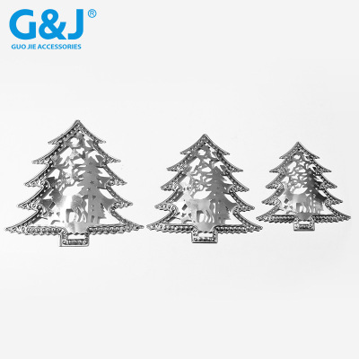 Cross-Border Iron Sheet Christmas Tree Holiday Pendant Iron Stamping Parts Crafts Accessories Lighting Decorative Pendant