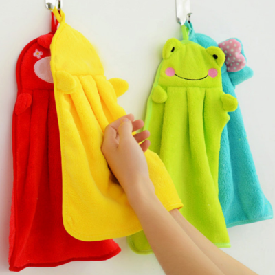 Cartoon Super Soft Coral Fleece Hand Towel