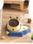 New Pet Bowl Cartoon Bee Dish Double Bowl Automatic Drinking Water Feeding Bowl Protect Cervical Spine Cat Bowl
