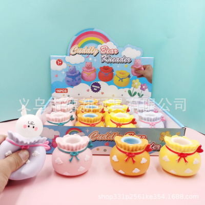 Cross-Border Hot Selling Squeeze Bunny Lucky Bag Bear Squeeze Squeezing Toy Pocket Bear Animal Pinch Decompression Toy