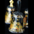 Ceramic Tourist Souvenir/Customized Decorative Tray/Factory Direct Sales Black Gold Egyptian Retro Luxury Bell