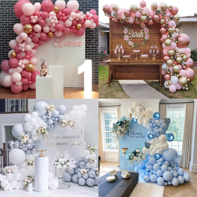 Retro Balloon Chain Birthday Set Party Balloon Set Wedding Decoration Sequin Balloon Decoration Background