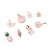 1 Pink Shell Mermaid Flower Rabbit Alloy Drop Oil Pendant Simple Jewelry Material Factory Wholesale