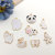 Mix 30 White Alloy Drip Pendants Gingerbread Man Lollipop Panda Bow Jewelry Accessories Earring Pendant